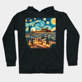 Cordoba, Spain, in the style of Vincent van Gogh's Starry Night Hoodie